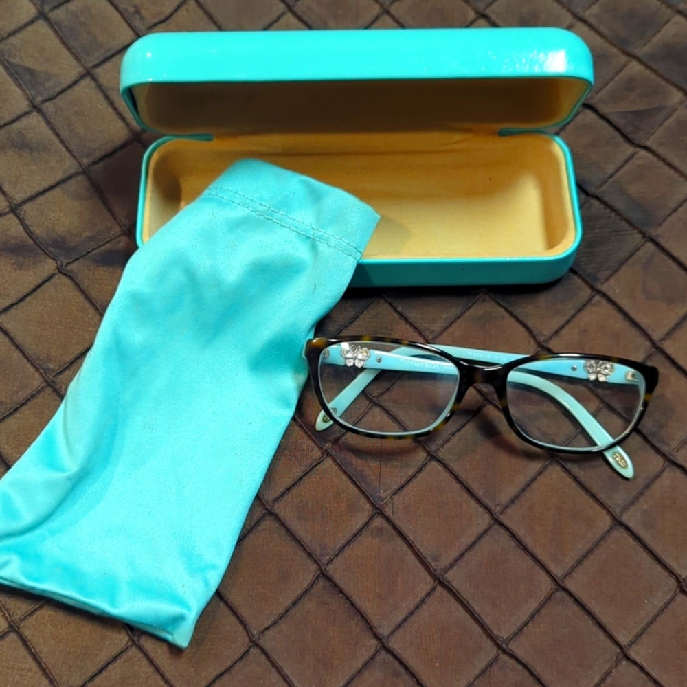 Tiffany & Co. Blue and Brown Glasses Set